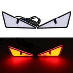 2 viti per targa moto, modifiche luce universale, luci decorative per auto, Triangle Light Blue, Triangle Light Red, Triangle Light Green, Semicircular Light Blue, Semicircular Light Red, Semicircular Light Green