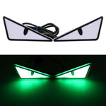 2 viti per targa moto, modifiche luce universale, luci decorative per auto, Triangle Light Blue, Triangle Light Red, Triangle Light Green, Semicircular Light Blue, Semicircular Light Red, Semicircular Light Green