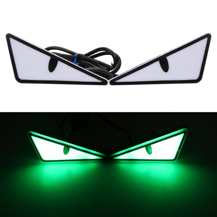 2 viti per targa moto, modifiche luce universale, luci decorative per auto, Triangle Light Blue, Triangle Light Red, Triangle Light Green, Semicircular Light Blue, Semicircular Light Red, Semicircular Light Green