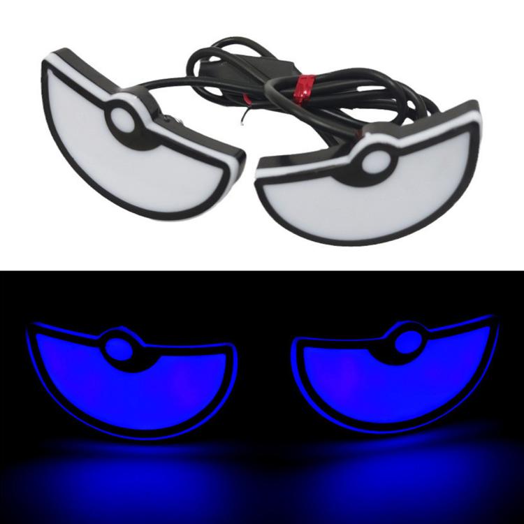 2 viti per targa moto, modifiche luce universale, luci decorative per auto, Triangle Light Blue, Triangle Light Red, Triangle Light Green, Semicircular Light Blue, Semicircular Light Red, Semicircular Light Green
