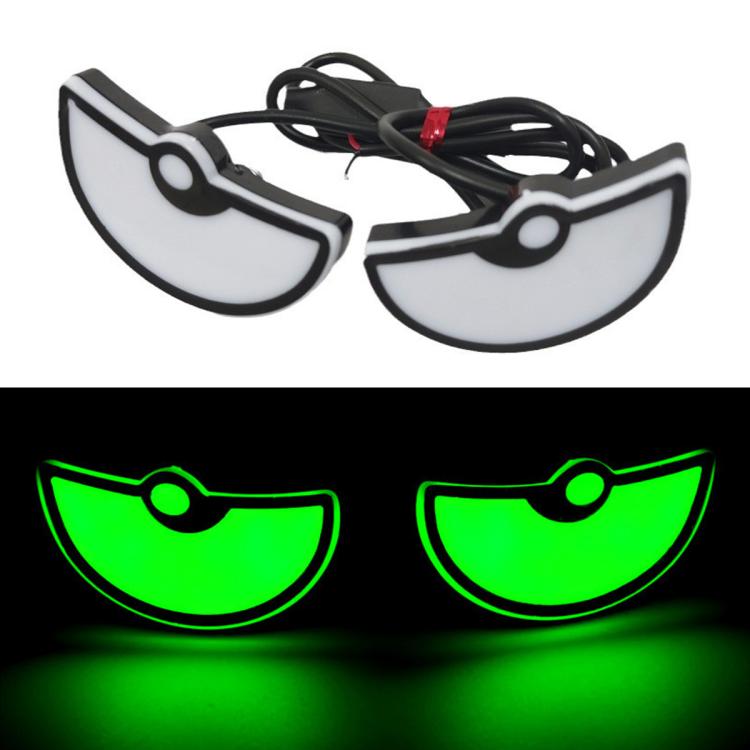 2 viti per targa moto, modifiche luce universale, luci decorative per auto, Triangle Light Blue, Triangle Light Red, Triangle Light Green, Semicircular Light Blue, Semicircular Light Red, Semicircular Light Green