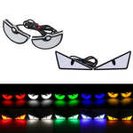 2 viti per targa moto, modifiche luce universale, luci decorative per auto, Triangle Light Blue, Triangle Light Red, Triangle Light Green, Semicircular Light Blue, Semicircular Light Red, Semicircular Light Green