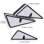 2 viti per targa moto, modifiche luce universale, luci decorative per auto, Triangle Light Blue, Triangle Light Red, Triangle Light Green, Semicircular Light Blue, Semicircular Light Red, Semicircular Light Green