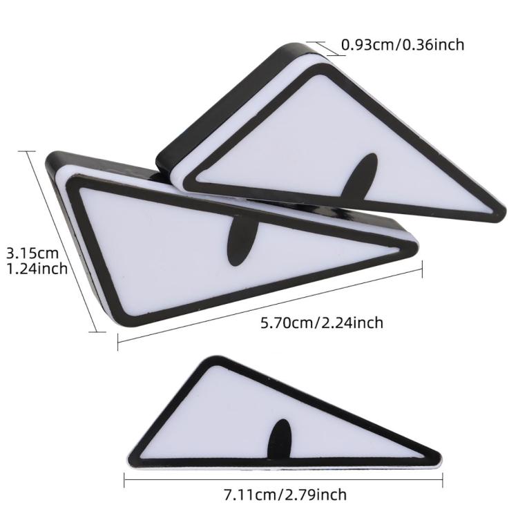 2 viti per targa moto, modifiche luce universale, luci decorative per auto, Triangle Light Blue, Triangle Light Red, Triangle Light Green, Semicircular Light Blue, Semicircular Light Red, Semicircular Light Green