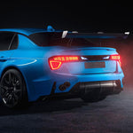 2 viti per targa moto, modifiche luce universale, luci decorative per auto, Triangle Light Blue, Triangle Light Red, Triangle Light Green, Semicircular Light Blue, Semicircular Light Red, Semicircular Light Green