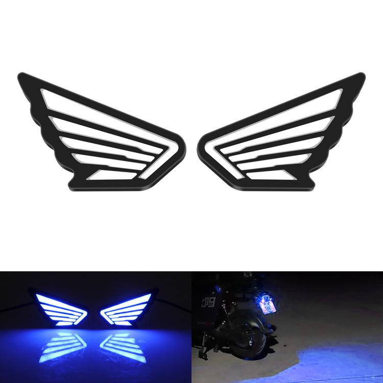1 paio di fari anteriori modificati ad alta luminosità a forma di occhio d'aquila alato per moto.