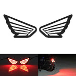 1 paio di fari anteriori modificati ad alta luminosità a forma di occhio d'aquila alato per moto.