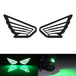 1 paio di fari anteriori modificati ad alta luminosità a forma di occhio d'aquila alato per moto.