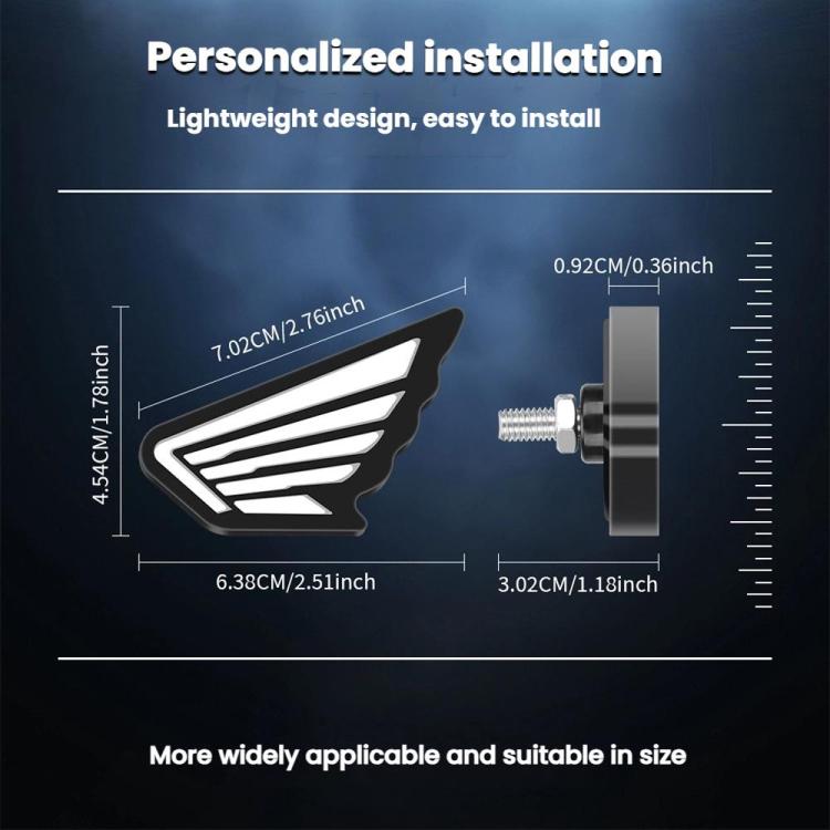1 paio di fari anteriori modificati ad alta luminosità a forma di occhio d'aquila alato per moto.
