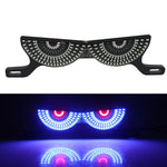 Luce targa moto universale con vite, accessorio decorativo per la personalizzazione del faro., Triangle Light White Yellow Flashing, Triangle Light Red Blue Flashing, Semicircular Light White Yellow Flashing, Semicircular Light Red Blue Flashing       ...