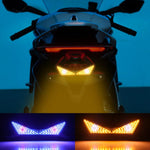Luce targa moto universale con vite, accessorio decorativo per la personalizzazione del faro., Triangle Light White Yellow Flashing, Triangle Light Red Blue Flashing, Semicircular Light White Yellow Flashing, Semicircular Light Red Blue Flashing       ...