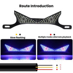 Luce targa moto universale con vite, accessorio decorativo per la personalizzazione del faro., Triangle Light White Yellow Flashing, Triangle Light Red Blue Flashing, Semicircular Light White Yellow Flashing, Semicircular Light Red Blue Flashing       ...