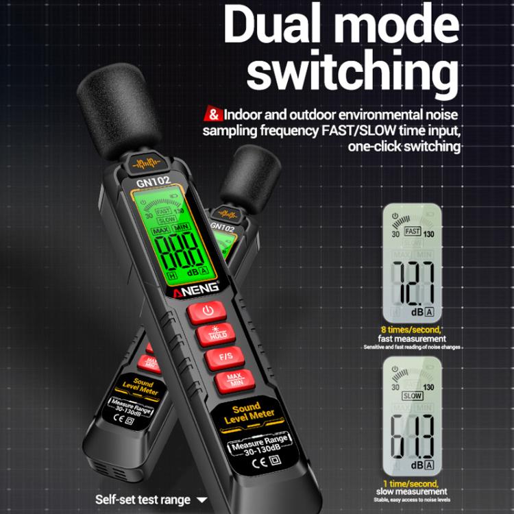 ANENG Tester di decibel sonori Volume Livello sonoro Misuratore di rumore