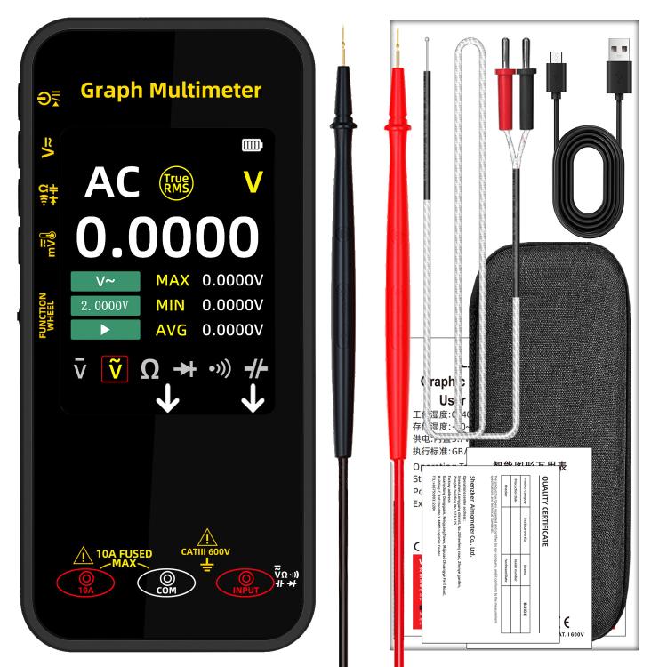 Multimetro digitale ad alta precisione con registrazione grafica e schermo a colori, 20000 caratteri., S500