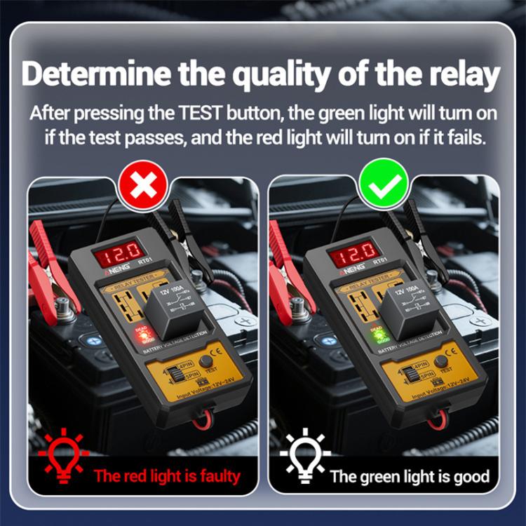 ANENG Tester digitale a quattro pin per relè batteria auto 12V/24V