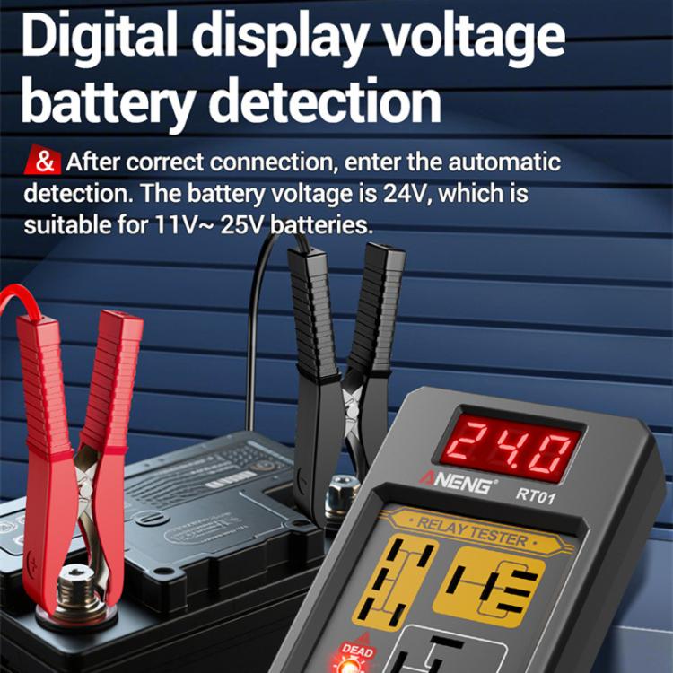 ANENG Tester digitale a quattro pin per relè batteria auto 12V/24V