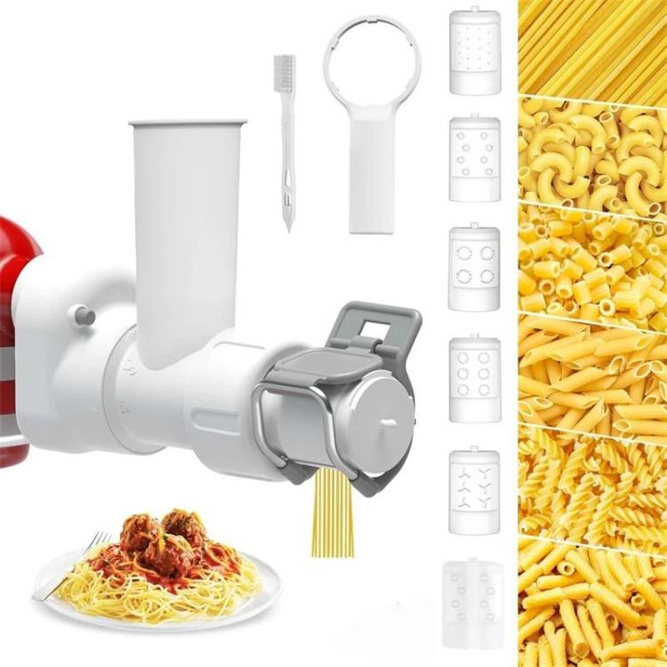 Accessorio per macchina della pasta per robot da cucina KitchenAid, set di utensili per pasta di diverse forme con trafile per maccheroni