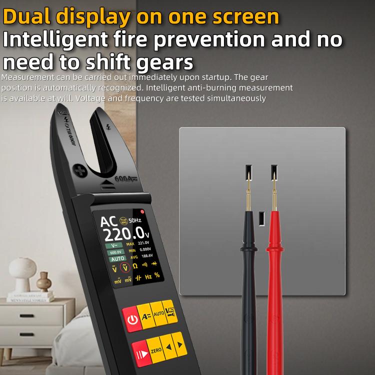 Pinza amperometrica digitale 600A con display LCD