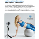 Microfono wireless a clip da colletto con custodia ricarica