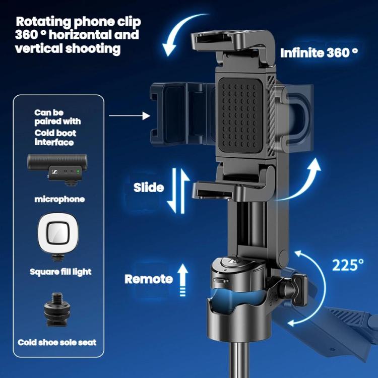 Asta selfie Bluetooth retrattile per smartphone con treppiede