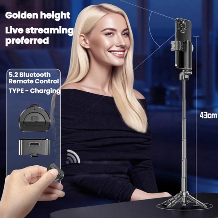 Asta selfie Bluetooth retrattile per smartphone con treppiede