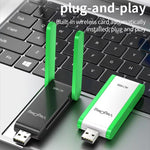 VegGieg 1400Mbps Dual Band WIFI 6 USB Wireless Adapter Driver-Free Network Card  for Desktop PC/Laptop
