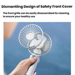 Ventilatore pieghevole da appendere all'ombrello, portatile USB, con clip per ombrello, compatto da scrivania.