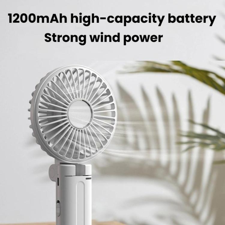 Ventilatore pieghevole da appendere all'ombrello, portatile USB, con clip per ombrello, compatto da scrivania.