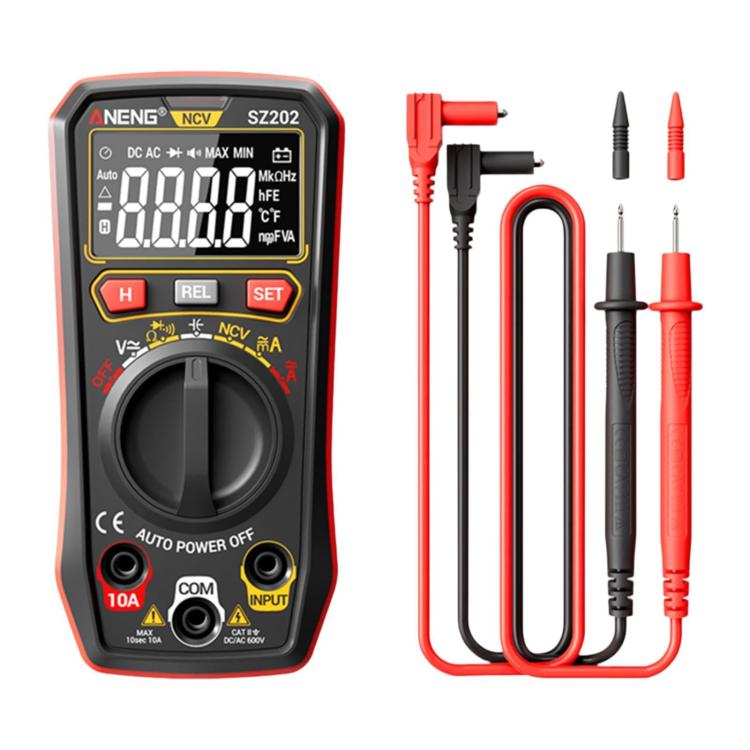 Multimetro digitale multifunzione ANENG ad alta precisione per la manutenzione, SZ202 Red, SZ202 Black