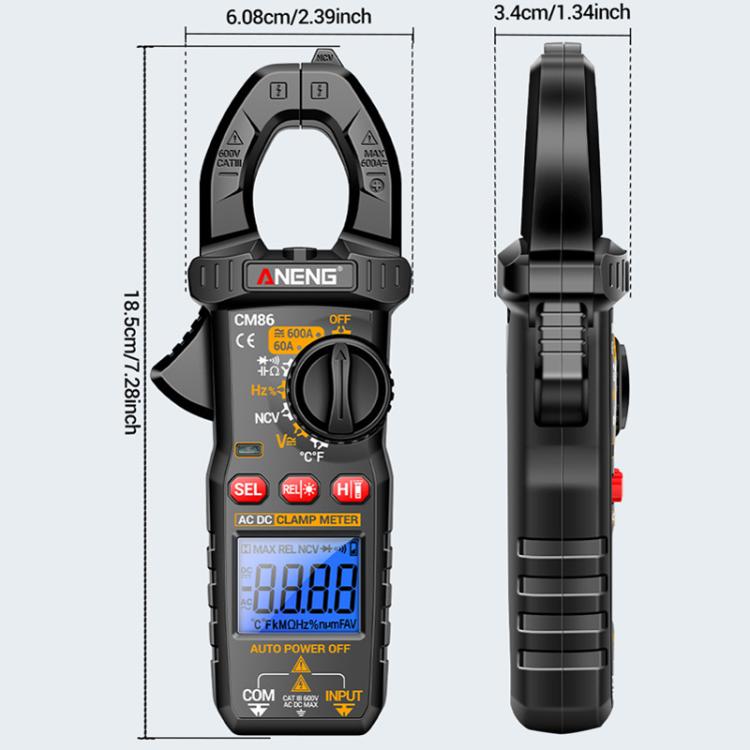 Pinza amperometrica digitale ANENG CM86 AC/DC