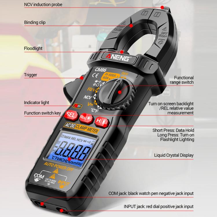 Pinza amperometrica digitale ANENG CM86 AC/DC