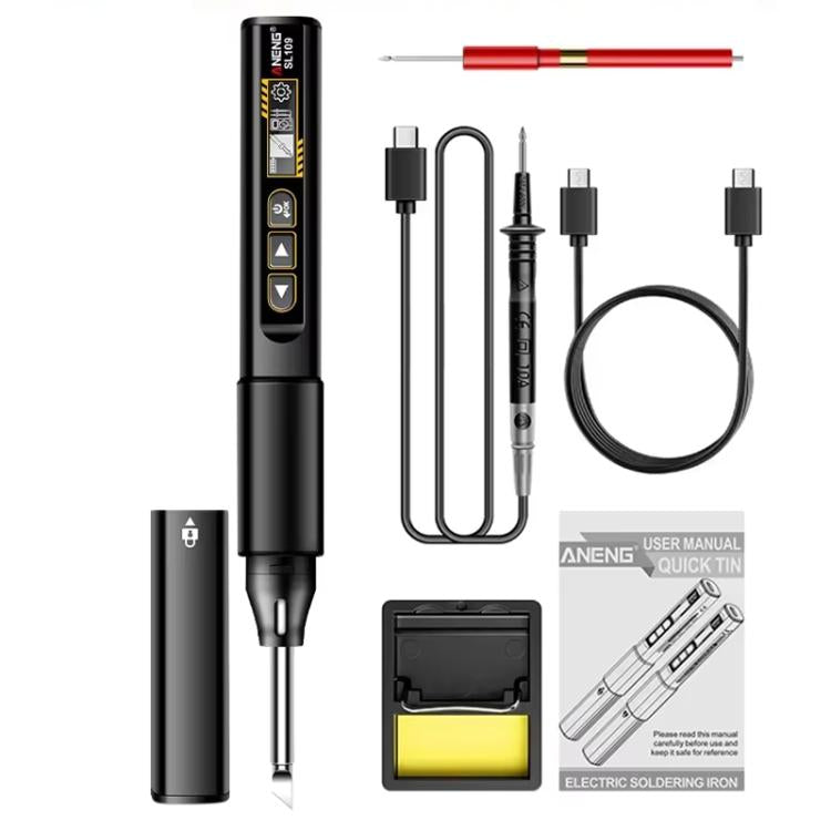 Saldatore portatile ANENG con riscaldamento interno e multimetro digitale