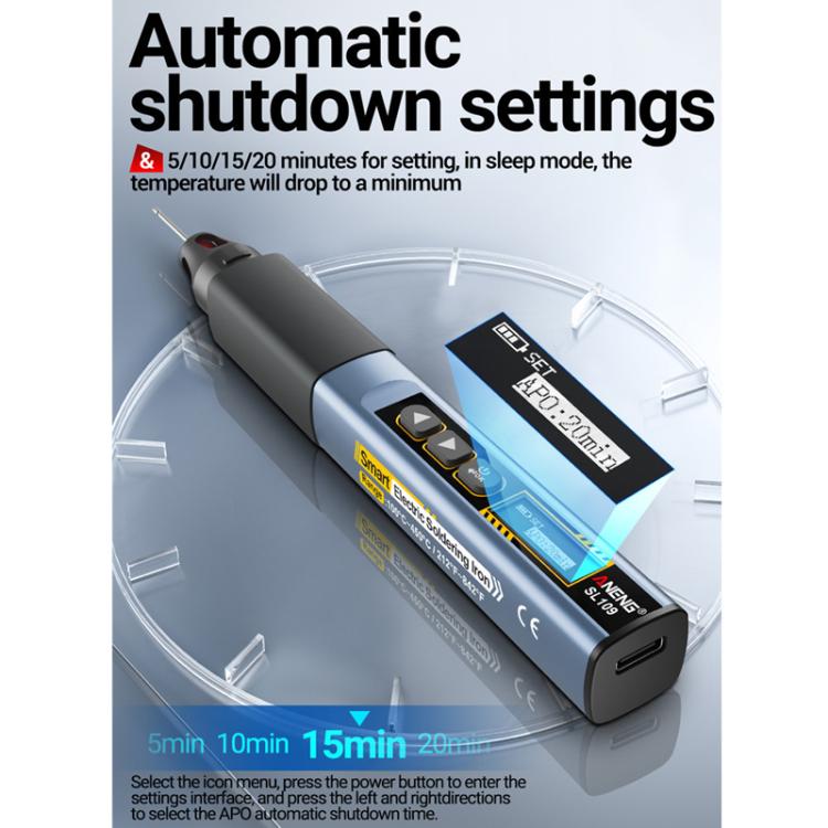 Saldatore portatile ANENG con riscaldamento interno e multimetro digitale