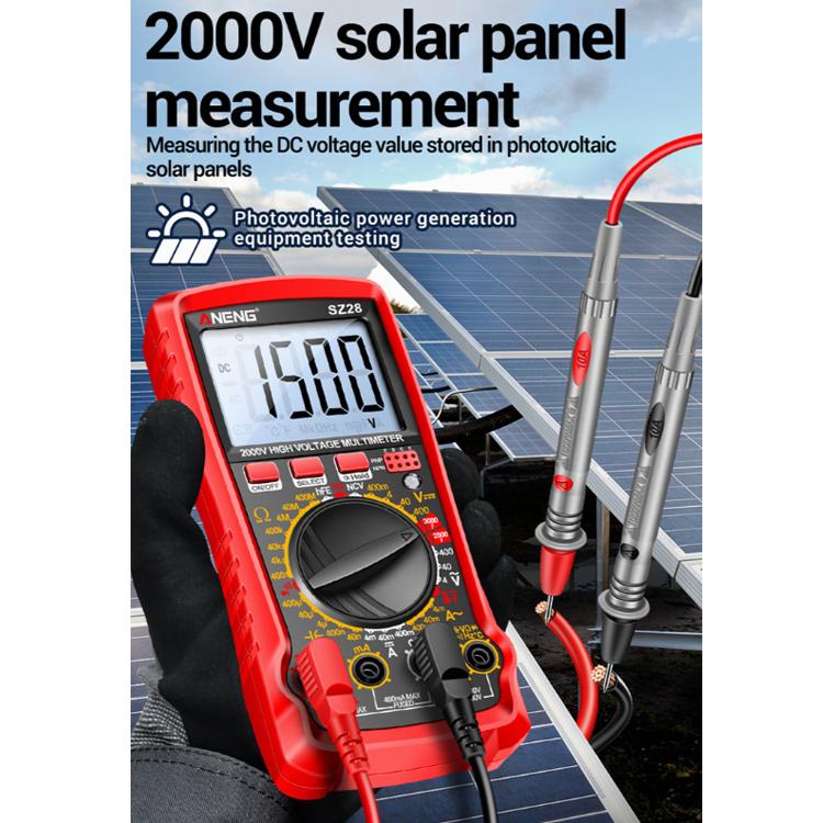Multimetro digitale fotovoltaico 2000V ANENG SZ28