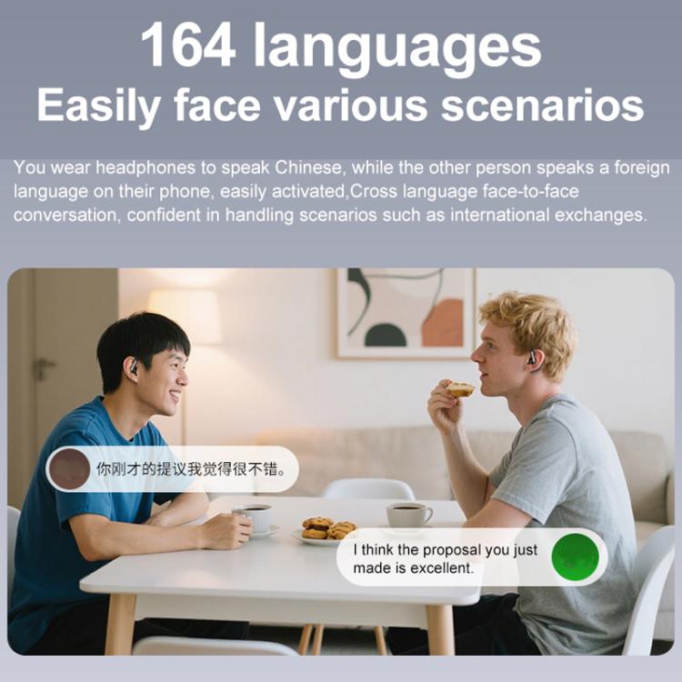 164 lingue, interpretazione simultanea, auricolari Bluetooth intelligenti