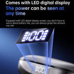 Auricolari Bluetooth con traduzione intelligente AI in 144 lingue, display digitale e custodia di ricarica.