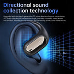 Auricolari Bluetooth con traduzione intelligente AI in 144 lingue, display digitale e custodia di ricarica.
