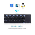 Rii K12+ Office Computer Notebook Silent 2.4GHz Wireless Mini Keyboard