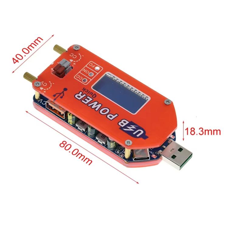 Modulo alimentazione USB regolabile 15W con display LCD