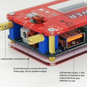 Modulo di alimentazione USB regolabile da 15 W con display LCD e cavo di avviamento per dispositivi mobili., DP3A