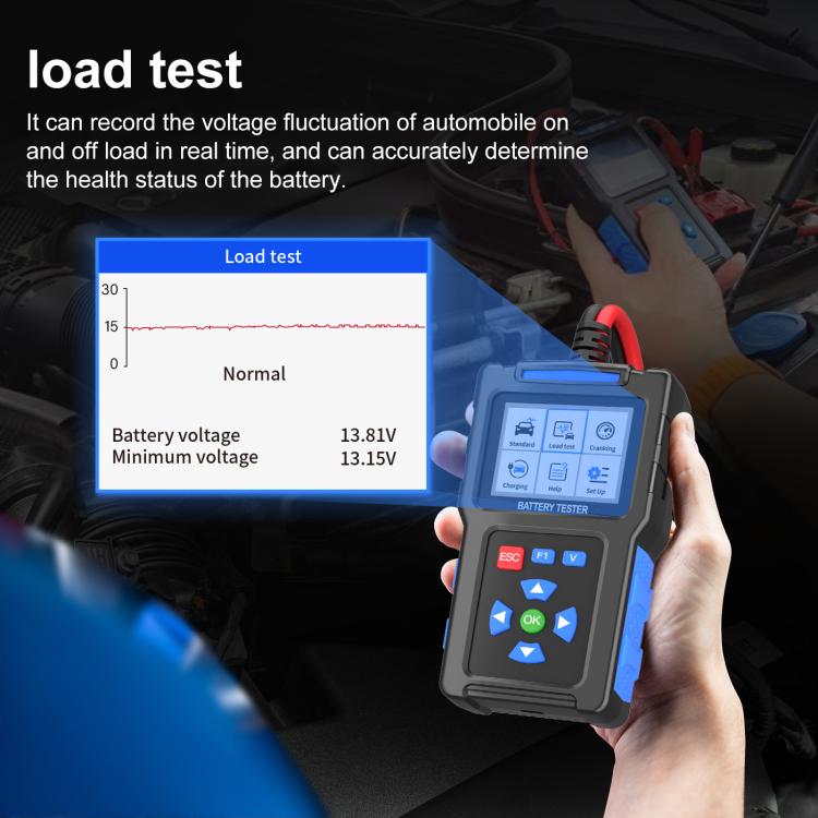 Tester multifunzione per la diagnosi dei guasti delle batterie auto 12/24V, BT300