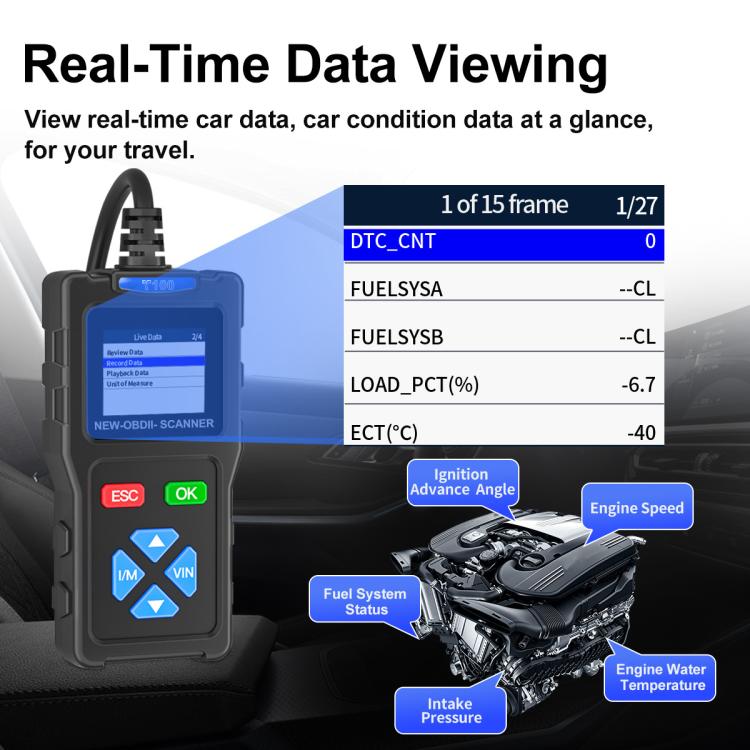Strumento di diagnosi guasti auto OBD2, tester motore auto