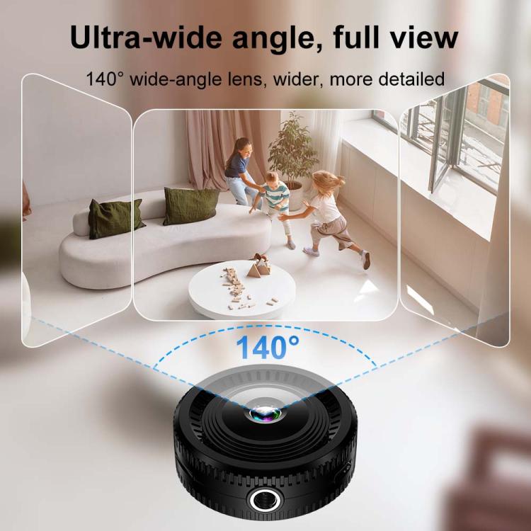 Mini videocamera portatile multifunzione con obiettivo fisheye grandangolare, C8