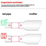 Tubo di scarico per silenziatore automobilistico a doppio strato in acciaio inossidabile da 76 mm
