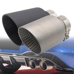 Tubo di scarico inclinato in acciaio inossidabile per auto con silenziatore., 76x101mm Black, 76x101mm Silver, 76x114mm Black, 76x114mm Silver