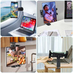 Supporto da viaggio multifunzionale per cellulare, tablet e scrivania con clip fissa girevole., XMX076