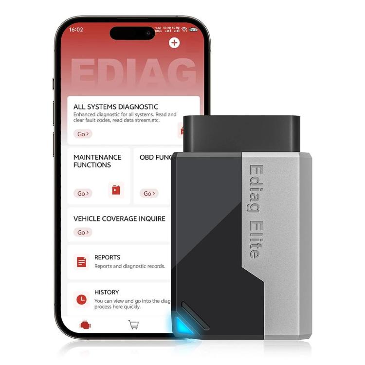 KINGBOLEN Ediag Elite Rilevatore di guasti auto OBD2 multilingue, KBLJ05