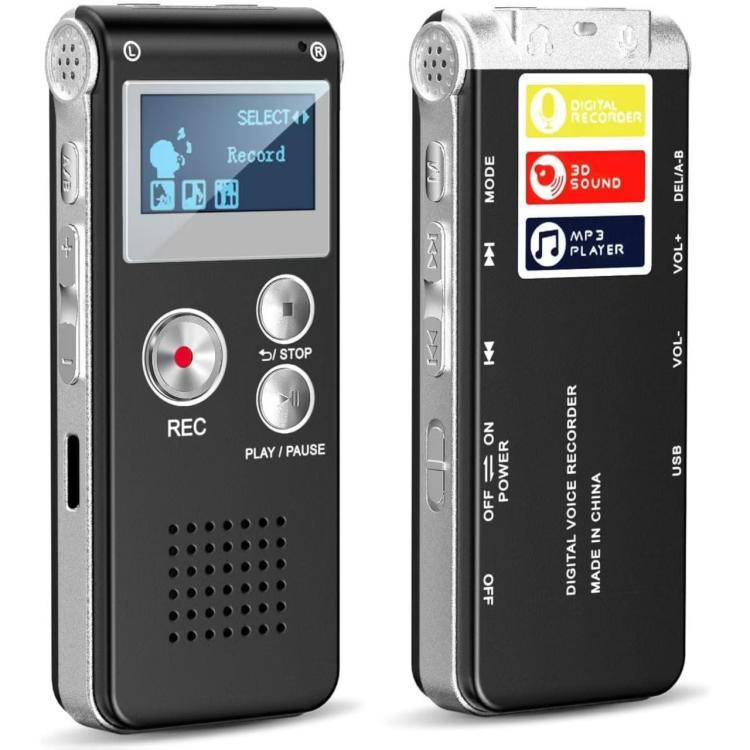 Registratore per conferenze con controllo della riduzione del rumore ad alta definizione e standby ultra-lungo., Black 64GB, Black 128GB