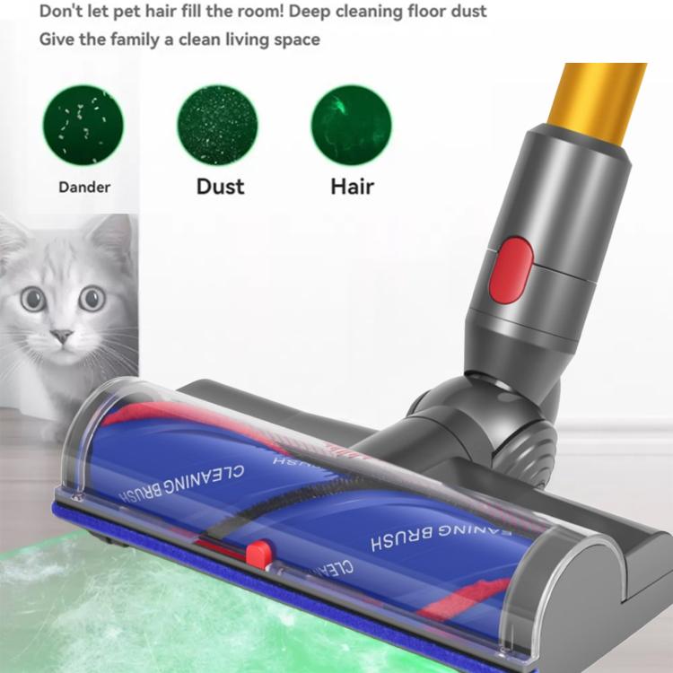 Spazzola per aspirapolvere Dyson V7/V8/V10/V11/V15 ad alta coppia con trasmissione diretta e rilevamento della polvere tramite laser verde., Anti-Tangle