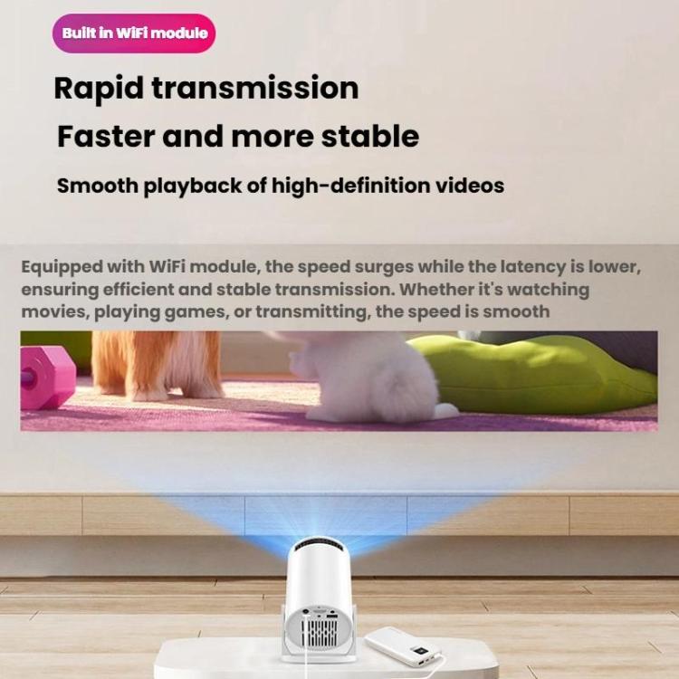 Proiettore mini HD intelligente WiFi HY200 per uso domestico 1080P, US Plug, EU Plug, UK Plug, AU Plug